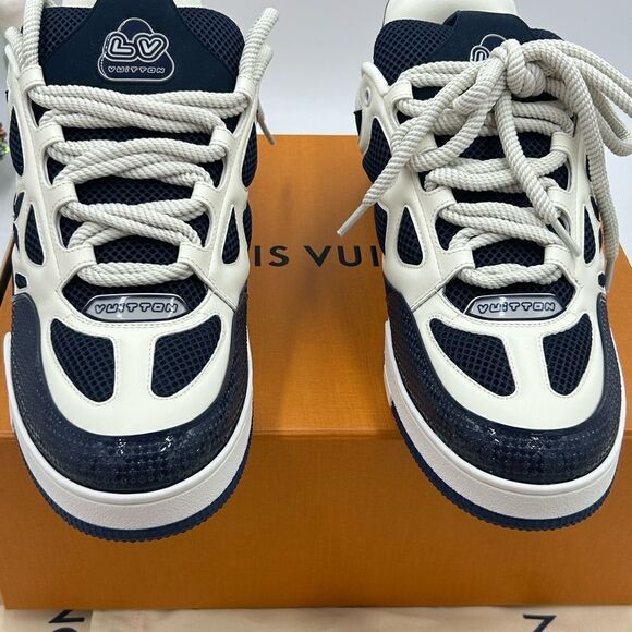 Men’s Louis Vuitton blue skate trainer sneakers size 11 fits 13 US made in Italy - Picture 4 of 11